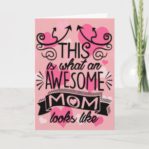 Tarjeta Increíble tipografía del Día de la Madre
