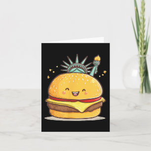 Tarjeta Increíble Traje de Hamburguesa de la Estatua de la