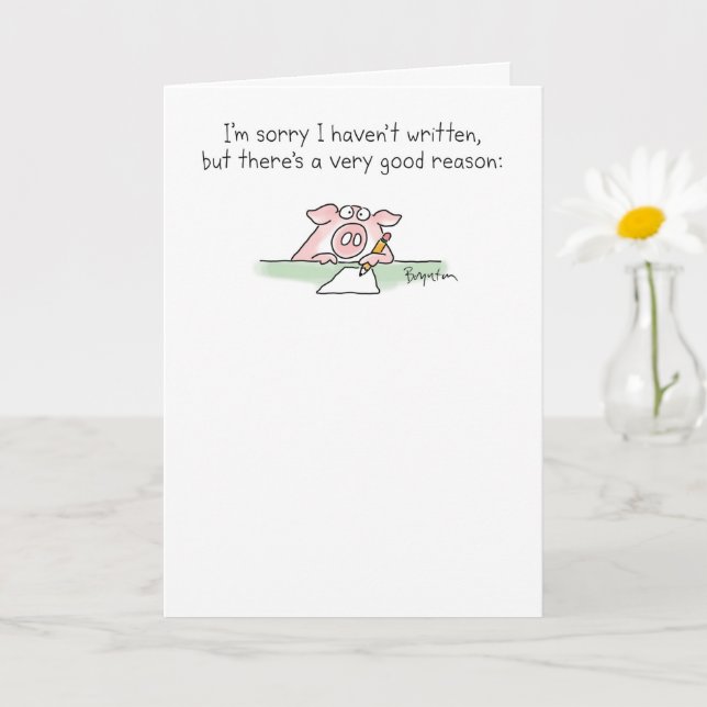 Tarjeta Increíblemente perezoso cerdo de Sandra Boynton (Planta pequeña)