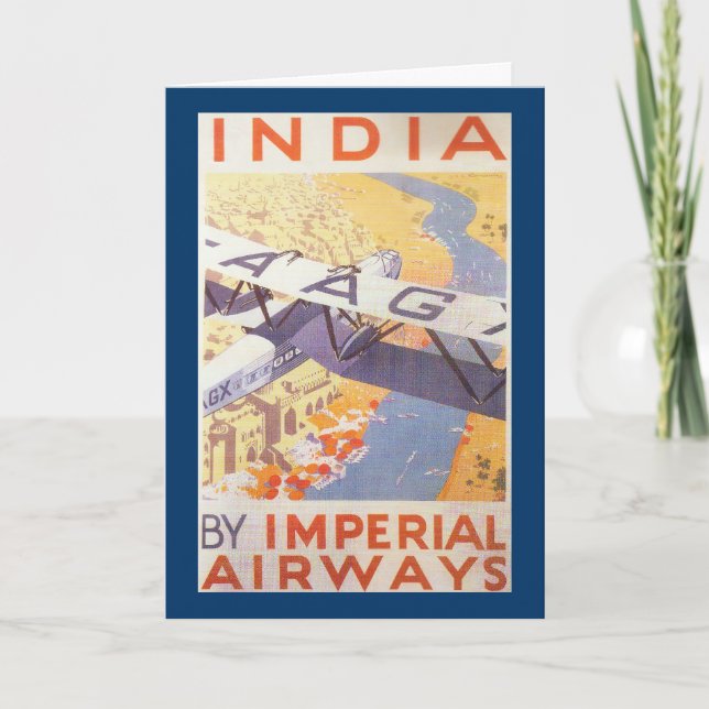 Tarjeta India por Imperial Airways (Anverso)