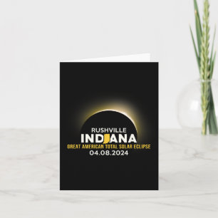 Tarjeta Indiana En Eclipse Solar Total 2024