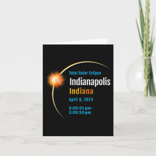 Tarjeta Indiana En Eclipse Solar Total 2024