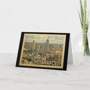 Tarjeta Indianapolis Indiana Vintage Travel