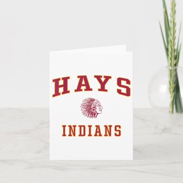 Tarjeta Indians de Hays High School _1  (Anverso)