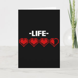Tarjeta Indicador de vida corazón gráfico de 8 bits juego