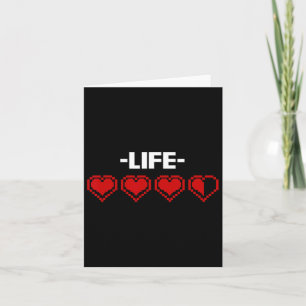 Tarjeta Indicator Heart 8 Bits Graphic Video Game Player G