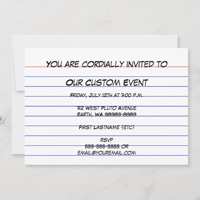 Tarjeta índice (Anverso)