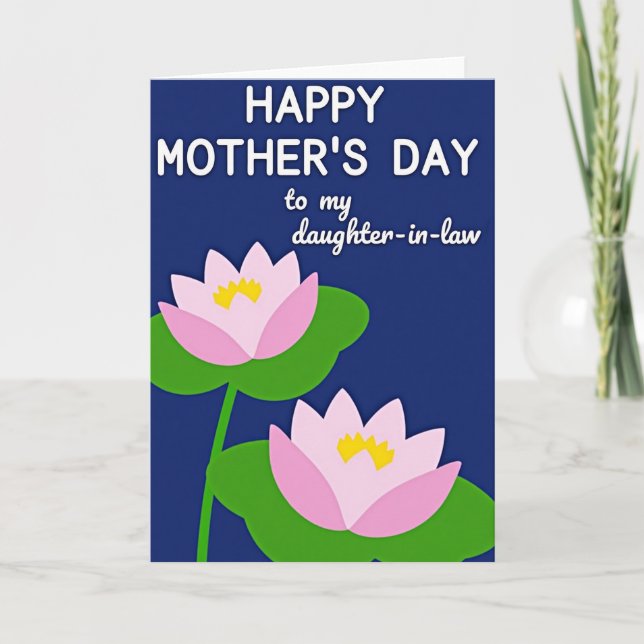 Tarjeta Índigo del Día de la Madre Dulce (Anverso)