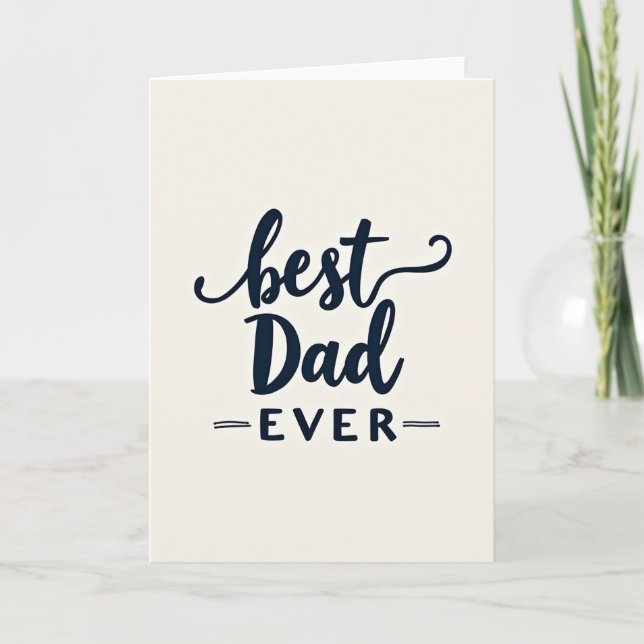 Tarjeta Índigo Mejor Papá del Mundo (Anverso)