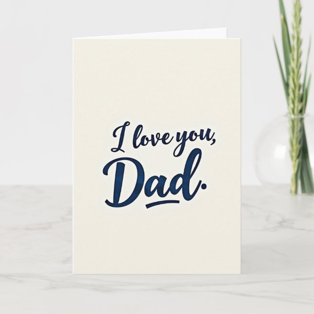 Tarjeta Índigo Te Amo Papá (Anverso)