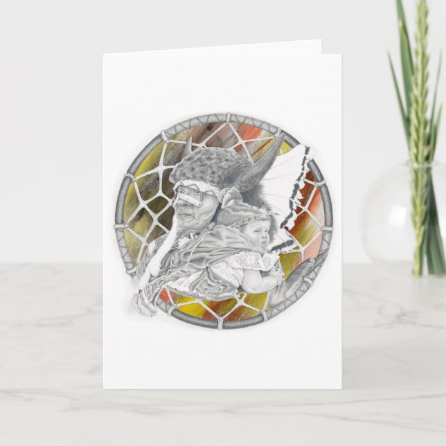 Tarjeta Indio con bebé (Anverso)