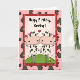 Tarjeta Individuos del cumpleaños del amor de las vacas