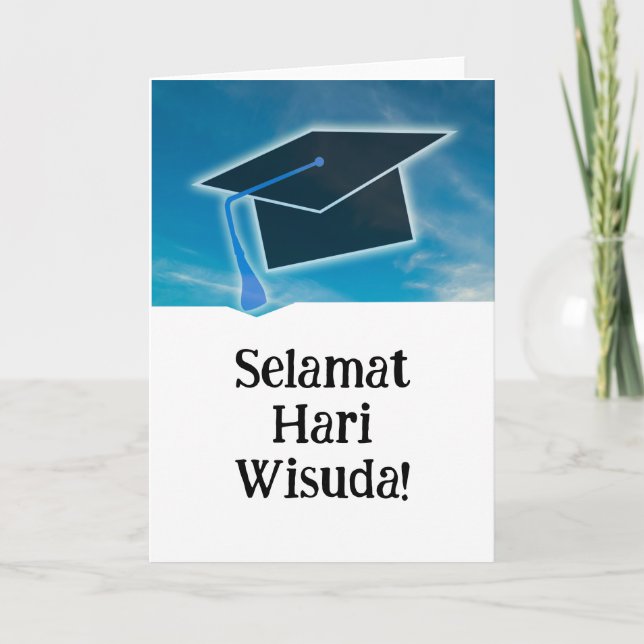 Tarjeta Indonesia "Happy Graduation Day" Indonesian  (Anverso)