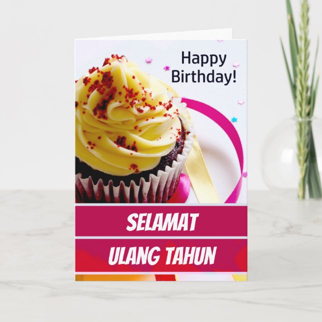 Tarjeta Indonesia Selamat Ulang Tahun Cumpleaños de Indone (Anverso)
