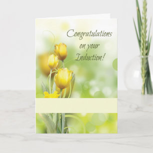 Tarjeta Inducción de felicitaciones a la ministra bautista