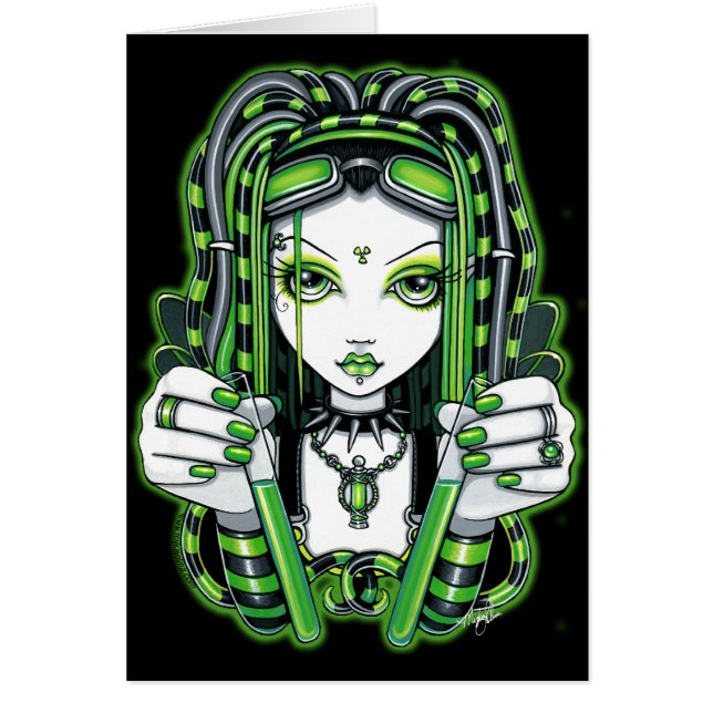Tarjeta industrial oscura de "Vivian" Cybergoth (Frente)