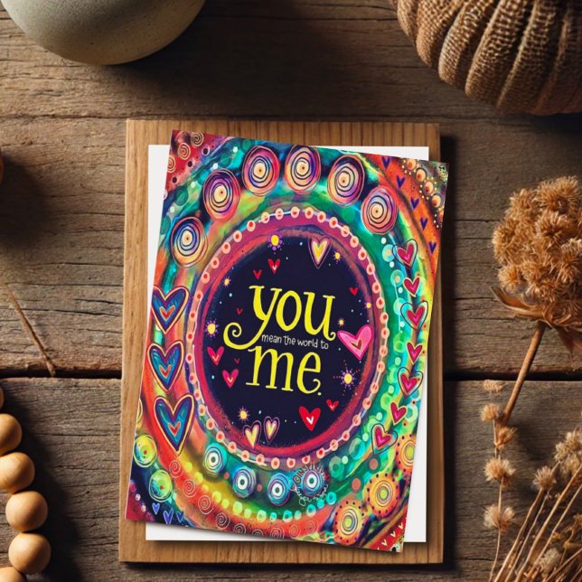 Tarjeta Inespiritualmente colorida y sincera moderna (Subido por el creador)