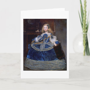 Tarjeta Infanta Margarita Teresa vestido azul, Velazquez