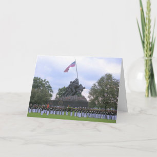 Tarjeta Infantes de marina en la estatua de Iwo Jima,