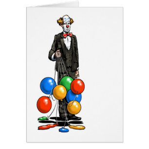 Tarjeta infeliz del payaso