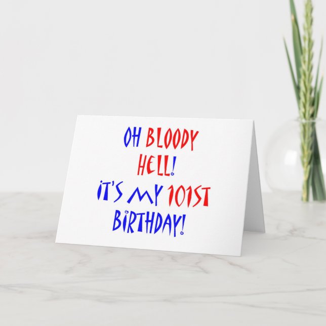 Tarjeta Infierno sangriento 101 (Anverso)