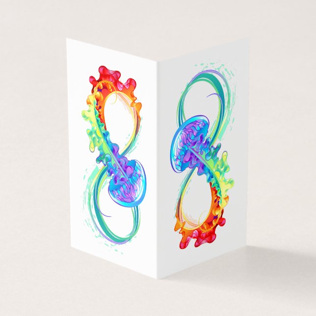 Tarjeta Infinidad con las medusas del arcoiris (Exterior)