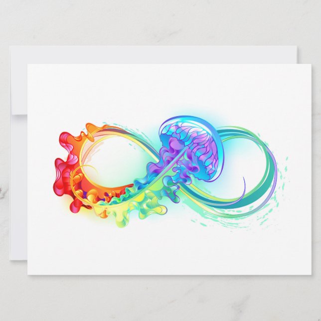 Tarjeta Infinidad con las medusas del arcoiris (Anverso)
