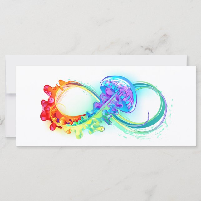 Tarjeta Infinidad con las medusas del arcoiris (Anverso)