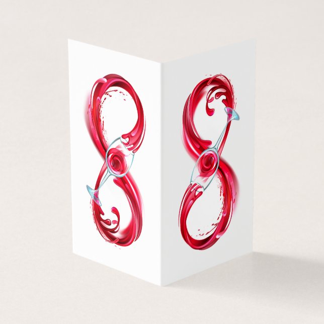 Tarjeta Infinito con vino Rojo (Exterior)