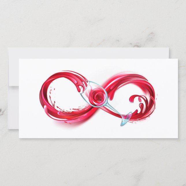 Tarjeta Infinito con vino Rojo (Anverso)