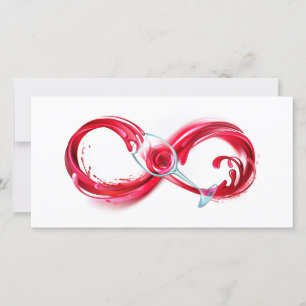 Tarjeta Infinito con vino Rojo