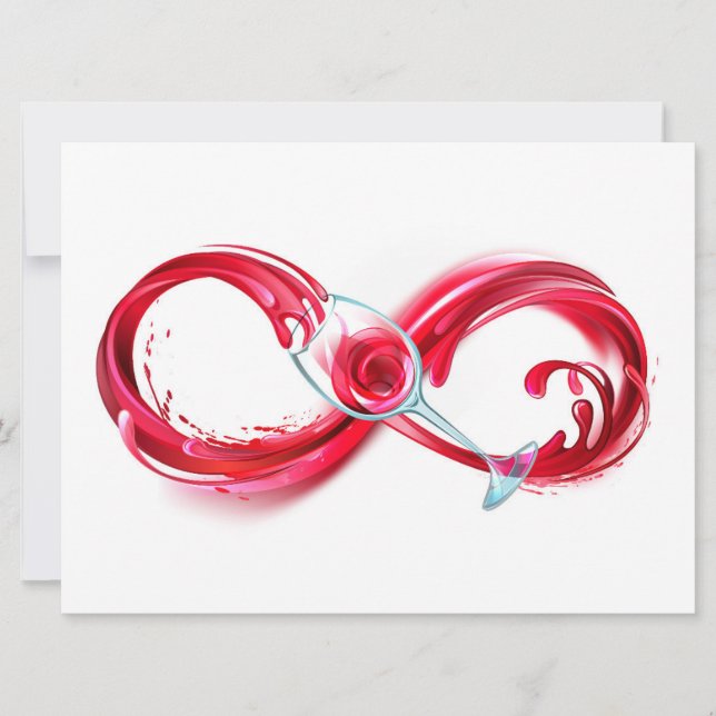 Tarjeta Infinito con vino Rojo (Anverso)