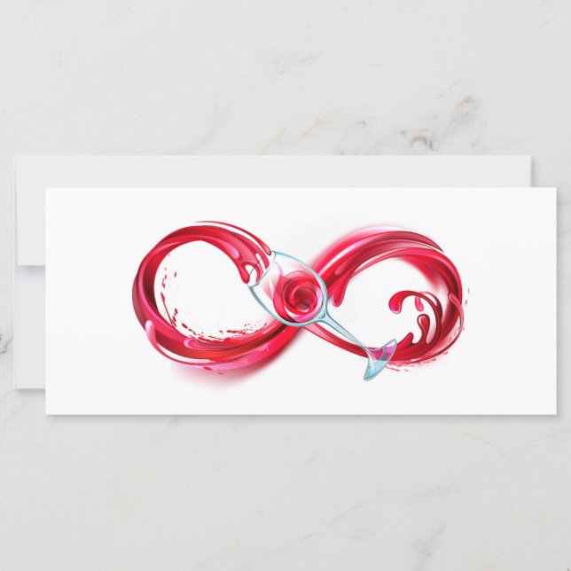 Tarjeta Infinito con vino Rojo (Anverso)