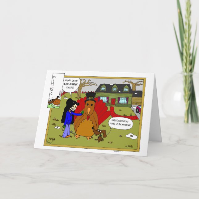 Tarjeta inflable de la acción de gracias de (Anverso)