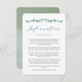 Tarjeta Informativa de Boda de Jardín de Suculenta