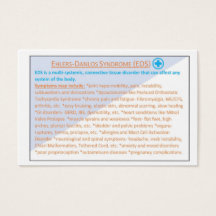 Tarjeta informativa Ehlers Danlos Syndrome EDS