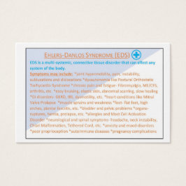 Tarjeta informativa Ehlers Danlos Syndrome EDS