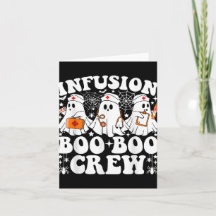 Tarjeta Infusión Boo Boo Crew Enfermera Graciosa Fantasma 