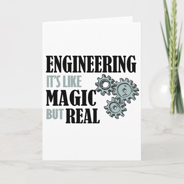 Tarjeta Ingeniería - Es como la magia pero real (Anverso)