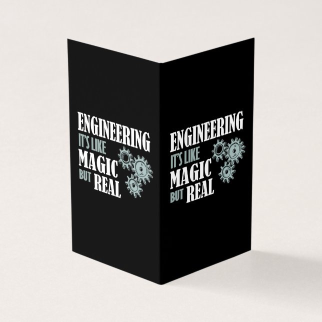 Tarjeta Ingeniería - Es como la magia pero real (Exterior)