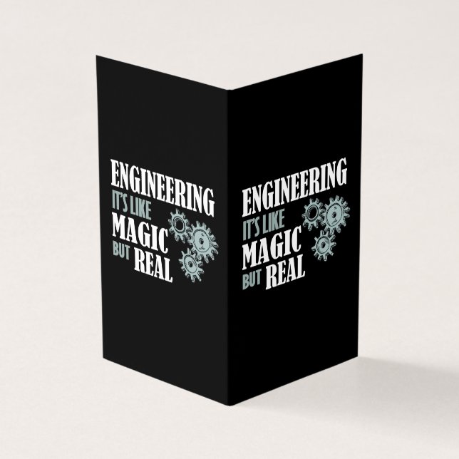 Tarjeta Ingeniería - Es como la magia pero real (Exterior)