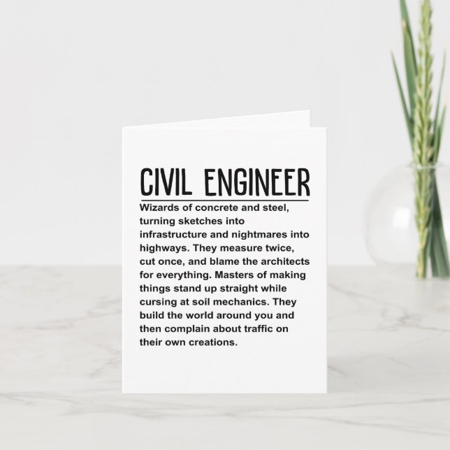 Tarjeta Ingeniero civil (Anverso)