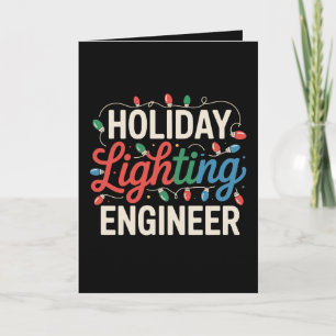 Tarjeta Ingeniero de Iluminación Navideña Luces de Navidad