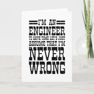 Tarjeta Ingeniero nunca se equivocó al graduar en ingenier