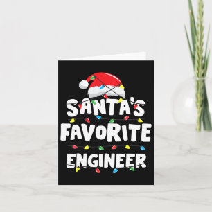 Tarjeta Ingeniero regalo divertido favorito de Santa Navid