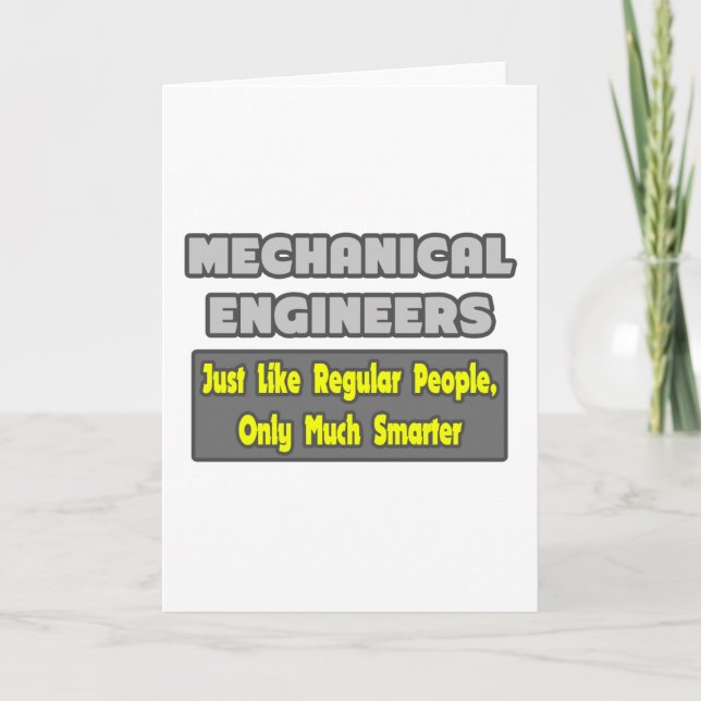 Tarjeta Ingenieros mecánicos... más inteligentes (Anverso)