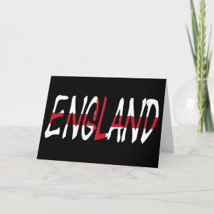 Tarjeta Inglaterra sobre la bandera inglesa