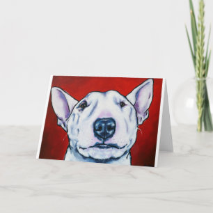 Tarjeta Inglés blanco bull terrier
