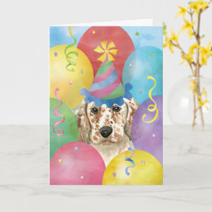 Tarjeta inglesa de configuración de los globos de