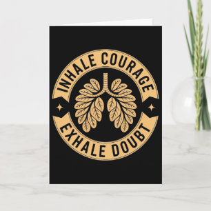 Tarjeta Inhala Coraje Exhala Duda Yoga Inspirador Shi